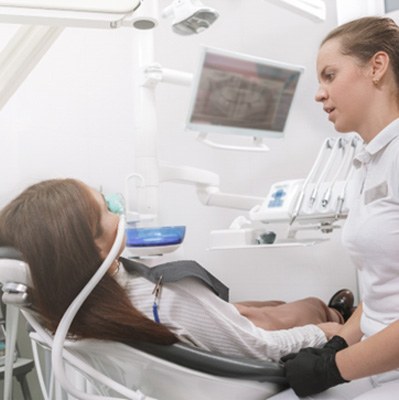 a patient visiting their dentist