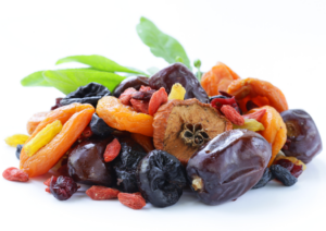 an assortment of dried fruits